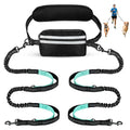 Hands Free Dog Leash for Two Dogs Walking, Running - color: Black/Mint Green, size: Large