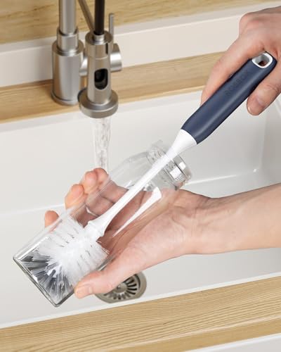 ROSEOK Bottle Brush, Water Bottle Brush, Flexible Bottle Brush, Cup Cleaner - color: Navy Blue