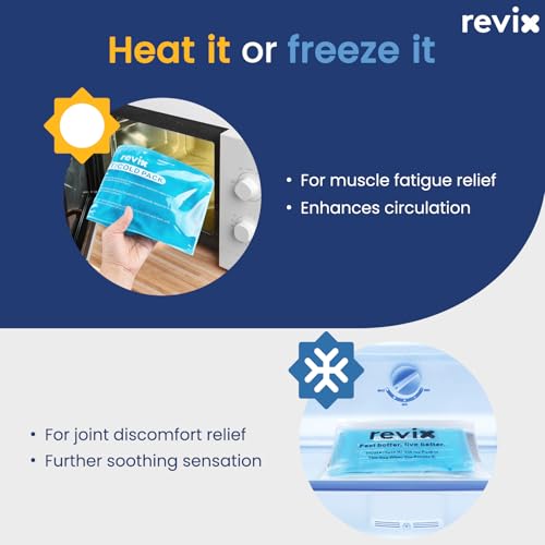 REVIX Ice Packs for Injuries Reusable, 2 Pack Hot & Cold Gel Packs, Large - color: Blue, size: Large 12 x 6 Inch