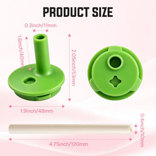 Replacement Silicone Bite Valve&Straws Parts for Owala Kids tumbler 12oz - color: Green Blue