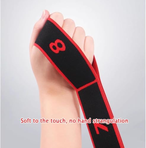 Number Stretch Resistance Band with Clear Markings Stretch Strap Fitness Resistance Band for Stretching and Yoga Elastic Exercise Band with Loops，Elastic Training Bands for Flexibility - size: about 56~115IN