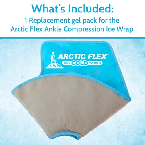 Arctic Flex Gel Replacement Pack - Reusable Ice Brace - Hot and Cold Gel Pack for Injuries, Pain Relief, Swelling - Flexible Therapy Compression Wrap (Compression Ankle)