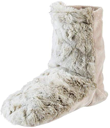 Sonoma Lavender Spa Booties, Microwavable Heated Slippers, Luxury Herbal Booties, Herbal Aromatherapy Foot Warmer - color: Arctic Circle, size: 10