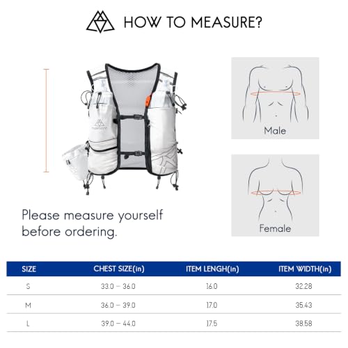 Haimont 8L Trail Running Hydration Vest with Soft Flasks - color: White, size: Small