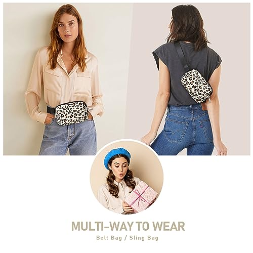 Fanny Pack, Adjustable Crossbody Waist Bag, Leopard - color: Leopard