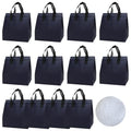 12Pcs Insulated Lunch Bags Disposable Cooler Thermal Grocery Take Out Bag for Food Delivery Party Drink Picnic Holiday, Navy Blue - color: Navy Blue, size: 9.45"(H) x 9.45"(L) x 5.91"(W)