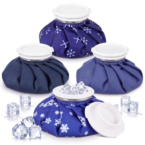 Honoson 4 Pack Reusable Ice Bag Hot Cold Bag Leakproof, Snowflakes Style - style: Snowflakes Style