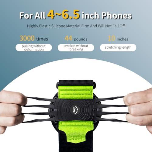 Running Wristband/Armband Phone Holder【360° Rotatable & Upgrade Anti-Drop】 (Green, Small) - color: Green, size: Small
