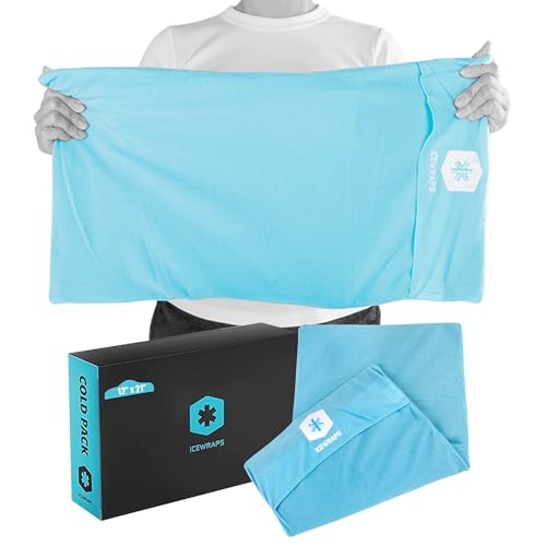 ICEWRAPS Fabric Cover for 12 x 21 Clay Pack, Reusable Ice Pack Cover - Blue - size: 12"x21", style: Fabric Cover Only