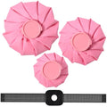 Ice Packs for Injuries Reusable, 3 Sizes, Pink - color: Pink