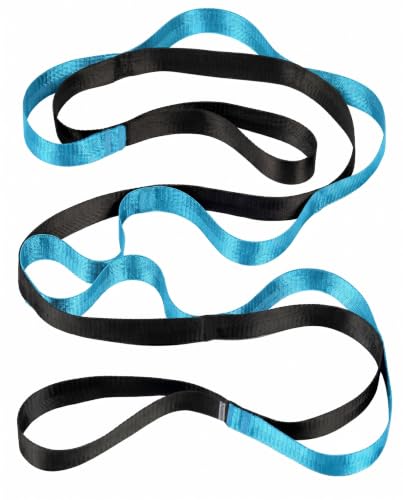 Acozycoo Stretching Strap with Loops for Physical Therapy,Knee,Leg Lifter - color: Blue-02, size: Length: 75 Inch, Width: 1 Inch