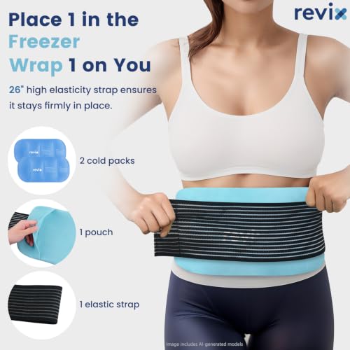 REVIX Extra Large Gel Ice Packs Reusable, 2 Packs Cold Compress - color: Blue, size: Extra Large 14 x 7 Inch