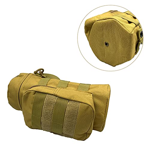 Tactical Molle Water Bottle Holder Pouch Hydration Carrier Bag Tactical EDC Water Bottle Carrier with Detachable Shoulder Strap for Hiking Camping Outdoor Sport Travel - color: Khaki