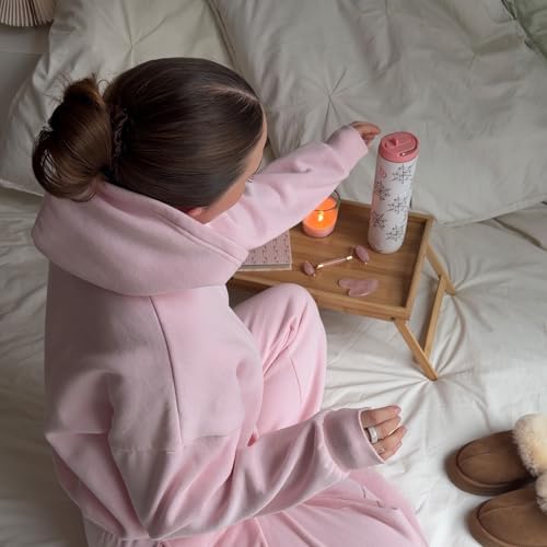 BOTTLE BOTTLE Insulated Water Bottle 24oz with Straw Lid and Handle Sports - color: Cupid Web