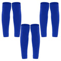phnydreg 3 Pairs Leg Sleeve Shin Pre Cut Socks for Kids Youth Men Women Soccer Running Cycling - color: Blue