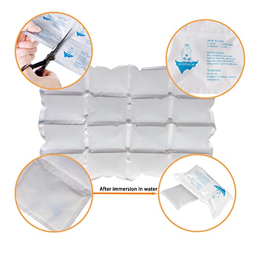 Dry Ice Packs for Shipping Frozen Food, Reusable Cold Ice Sheets for Coolers, Lunch Bag, Flexible Long-Lasting Ice Blanket Sheets for Shipping - color: 8 Sheets - 128 Packs