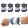 4-Pack Ice Pack Straps,35.5"x3"Elastic Ice Pack Wrap Holder with Hook&Loop - color: Gray and White