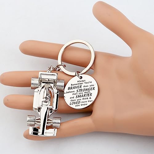 BNQL Racing Car Keychain Race Car Driver Gifts Racing Key Chain Car Racing Gifts for Race Car Lovers Car Model Keychain (Racing Car Keychain)