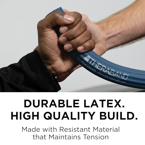 THERABAND FlexBar, Flex Bar, Physical Therapy, Tennis Elbow, Blue - color: Blue