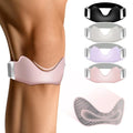 Silicone Patellar Tendon Support Strap, Adjustable Non-Slip Patella Band Stabilizer Knee Brace for Running, Hiking, Jumpers Knee, Tendonitis, Basketball, Volleyball, Squats - color: Pink