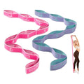 Slim Panda Stretch Strap with 9 Loops, Elastic Yoga Straps for Stretching - color: Pink+Purple