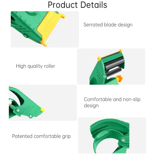 CALIDAKA Professional Grade Packing Tape Dispenser, Heavy Duty Shipping Tape Dispenser, Packing Packaging Sealing Cutter, Works with Any Tapes Up to 2 Inches Wide on Standard 3" Cores