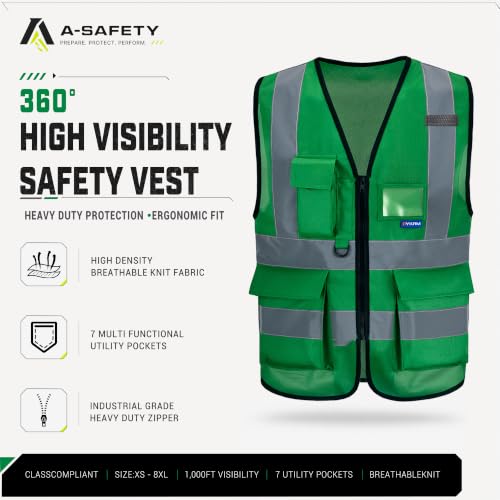 small womens safety vests green - color: Green, size: Small