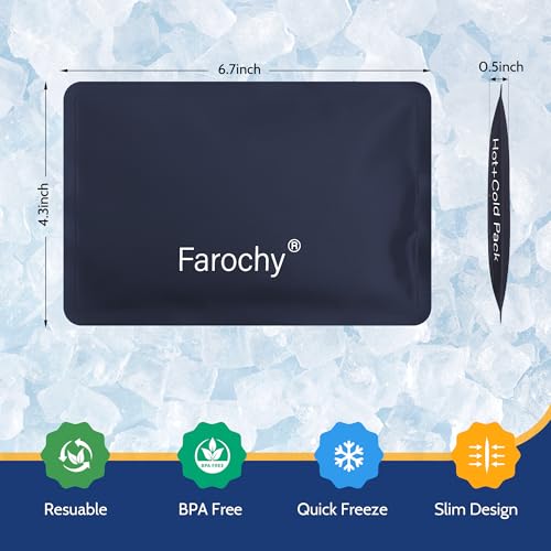 Reusable Ice Packs for Lunch Boxes, 4Pcs Soft Ice Packs for Cooler Gel Pack - color: Navy