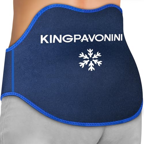 KingPavonini Extra Large Ice Pack for Back Pain Relief, 1 Gel Pack, Blue - color: Blue (1 Wrap+1 Gel Pack)