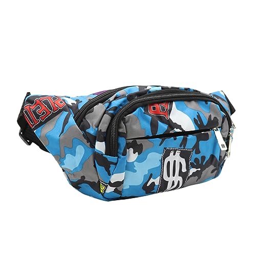 AIBEARTY Fashion Fanny Pack Small Checkered Waist Pack Belt Waist Bag Pack Pouch with Adjustable Strap for Sport Running,Camping,Trip - color: Blue 02
