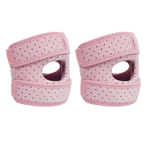 Luwint Patellar Tendon Support Strap with Gel Pad, Women & Teens Adjustable Knee Brace for Knee Pain Relief, Arthritis, Sports (Pink) - color: Pink