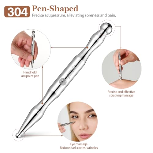 6-in-1 304 Stainless Steel Muscle & Fascia Scraper Tool Set, for Body Skin Massage and Sore Muscles, Myofascial, Iastm Tools, Soft Tissue Mobilization Tools, Full Body Gua Sha Kit, Gift-for Her