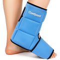 Comfpack Ankle Foot Ice Pack Wrap for Sprained Ankle/Surgery Recovery, 30% More Gel Cold Compression Therapy with Sectional Design for Plantar Fasciitis, Swelling, Achilles Tendonitis(L) - size: Large