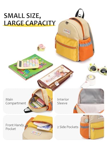 Toddler Backpack with Leash for Boys Girls Kids Kindergarten Nursery, 11” Baby Leash Backpack with Reflective, Toddler Bookbag with Anti-Lost Harness for Walking, Yellow - color: 1-yellow
