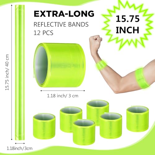 Halloscume Pcs Reflective Arm Snap Band 15.75 in Slap Bracelet - color: Green