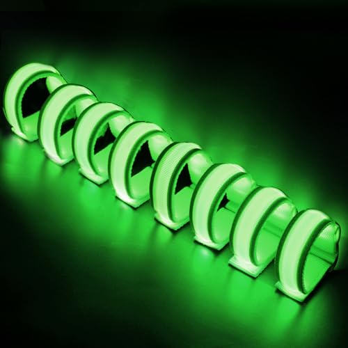FANL 8/12/24 Pack LED Glow Bracelets, 8 Colors, Light Up Party Favors - color: 8 Pack – Green