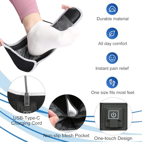 Plug in Heated Ankles Wrap Foot Heating Pad for Achilles Tendonitis Relief