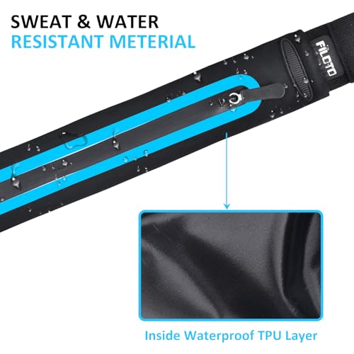 Running Belt Fanny Pack, Running Waist Pack for Women & Men USA Patented Hands-Free Reflective Runner Pouch Belt Fitness Workout Bag No-Bounce Adjustable Sport Travel Fanny Pack Cell - color: Blue