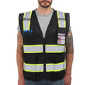 Dib Safety Reflective Safety Vest for Men Women with Pockets Black Mesh M - color: Black Mesh, size: Medium