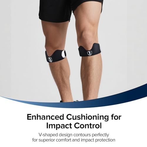 Patellar tendon support strap2 Pack, helps protect knee support for hiking, soccer, basketball, running, jumping, tennis, cycling ,Volleyball and squats， providing additional support during exercise black