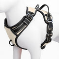 No Pull Dog Harness, No-Choke Soft Padded Reflective Dog Vest Harness with Front Clip & Top Handle, 2 Quick-Release Buckles, Adjustable for Small Medium Large Dogs - color: Velvet Cream, size: X-Small