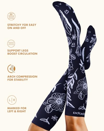 Cute Compression Socks for Women - color: Wild Flowers, size: Large-X-Large