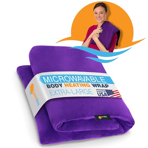 SunnyBay Extra Large Microwavable Heating Pad, 10x24 inch, 2.8 lb, Purple - color: Unscented Purple