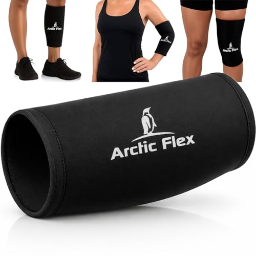Arctic Flex Ice Sleeve for Knee, Elbow, Arm - Hot & Cold Freeze Pack Wrap for Tennis Pain Relief, Tendonitis - Gel Compression Brace for Injuries - Therapy Compress - Reusable, 360 Coverage - size: XX-Large