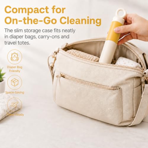 Baby Bottle Brush Set, 5-Piece Travel Kit with Compact Storage, Orange - color: Tangerine & White
