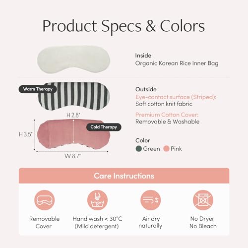 Seoul Heated Eye Mask for Dry Eyes – Microwavable Moist Heat Warm Compress