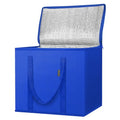 BALEINE Insulated Reusable Grocery Bags with Zippered Top, Large Cooler Bag - color: Midnight Blue, size: 1 Pack