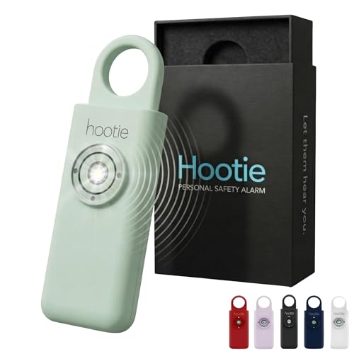 HOOTIE Personal Safety Alarm for Women, Men and Kids — 130dB Personal Alarm Keychain, Pull Pin Safety Alarm Keychain with Strobe Light, Self-Defense Alarm for Campus, Travel and Running — Mint - color: Mint