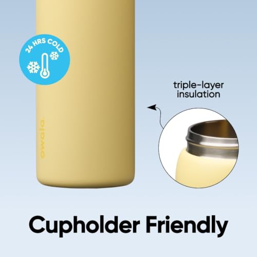 Owala FreeSip Stainless Steel Water Bottle 32 oz Butter Half - color: Butter Half, size: 32 Ounces