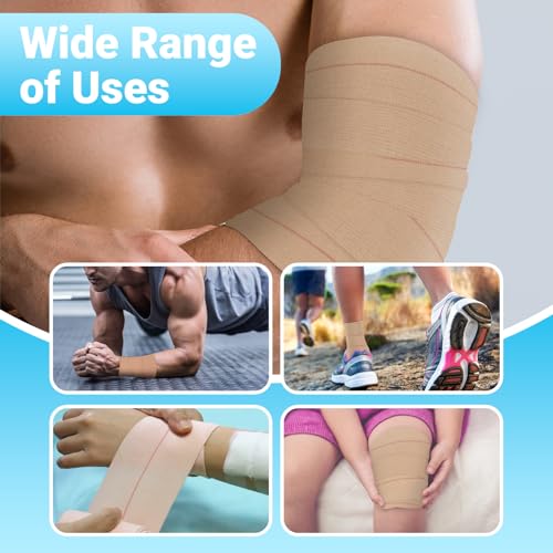 OK TAPE Elastic Adhesive Tape Bandage Tape Wrap 3 Inch Wide 4 Rolls - size: 3 Inch x 5 Yard